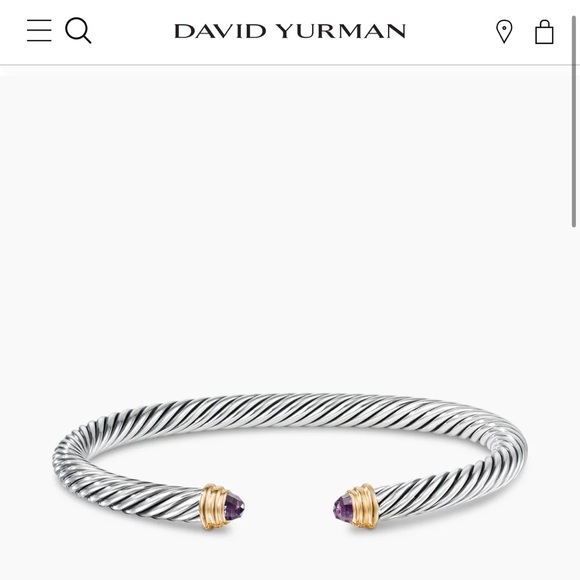 David Yurman Classic Cable Bracelet 5mm Amethyst - Picture 1 of 8